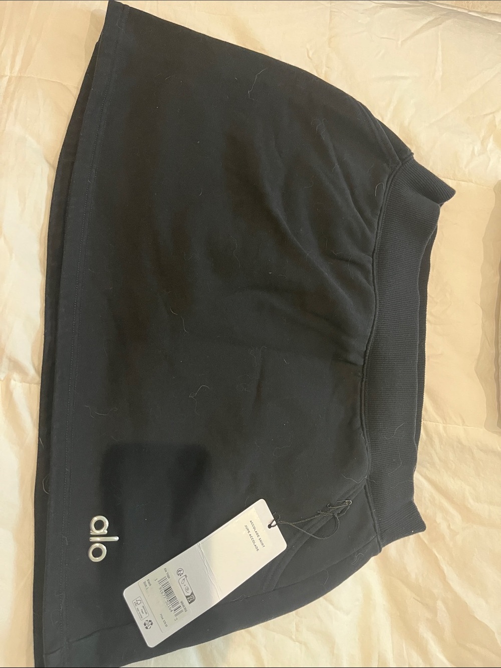 ALO Yoga Black Mini Skirt with Logo